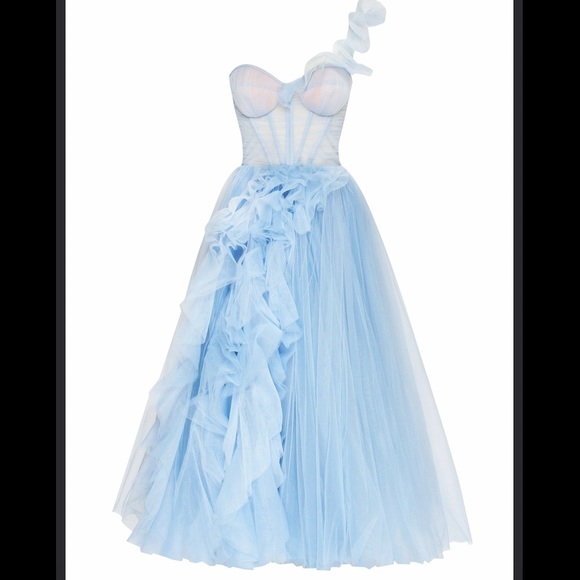 Milla One Shoulder Midi Tulle Dress - Picture 6 of 13